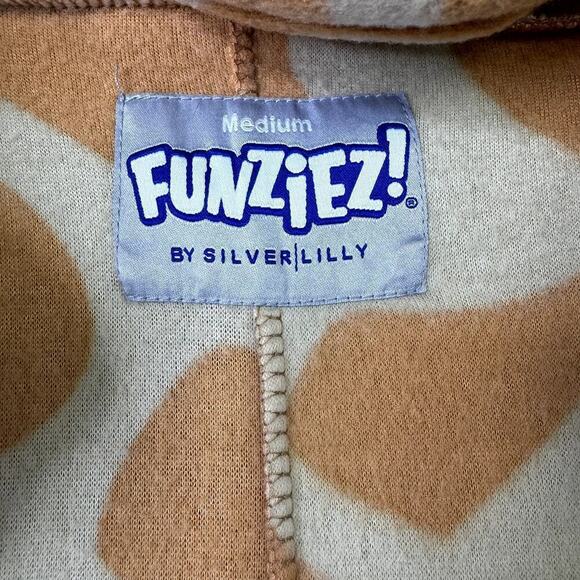 Funzies! Giraffe 1 Piece Union Suit Pajama Halloween Costume Cosplay Unisex Sz M - Picture 6 of 12